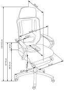 Halmar FREEMAN fotel pracowniczy z podnożkiem czarny / popielaty TILT Halmar FREEMAN fotel pracowniczy z podnożkiem czarny / popielaty TILT