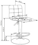 Halmar H29 hoker czarny/chrom ekoskóra/stal chromowana Halmar H29 hoker czarny/chrom ekoskóra/stal chromowana