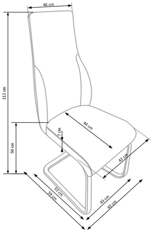 Halmar K141 krzesło czarno-biały Halmar K141 krzesło czarno-biały