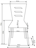 Halmar K155 krzesło biały stal chromowana / sklejka gięta Halmar K155 krzesło biały stal chromowana / sklejka gięta