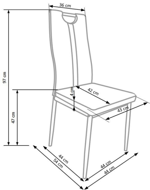Halmar K202 krzesło popiel (szare) ekoskóra + stelaż metal Halmar K202 krzesło popiel (szare) ekoskóra + stelaż metal