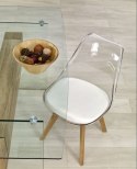 Halmar K246 krzesło bezbarwny / buk Sstelaż drewniany