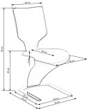 Halmar K301 krzesło jasny popiel / popielaty Halmar K301 krzesło jasny popiel / popielaty