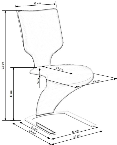 Halmar K301 krzesło jasny popiel / popielaty Halmar K301 krzesło jasny popiel / popielaty