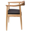 KRZESŁO Z PODŁOKIETNIKAMI President drewniane NATURALNY siedzisko EKOSKÓRA D2.DESIGN KRZESŁO Z PODŁOKIETNIKAMI President drewniane NATURALNY siedzisko EKOSKÓRA D2.DESIGN