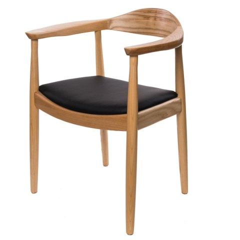 KRZESŁO Z PODŁOKIETNIKAMI President drewniane NATURALNY siedzisko EKOSKÓRA D2.DESIGN KRZESŁO Z PODŁOKIETNIKAMI President drewniane NATURALNY siedzisko EKOSKÓRA D2.DESIGN