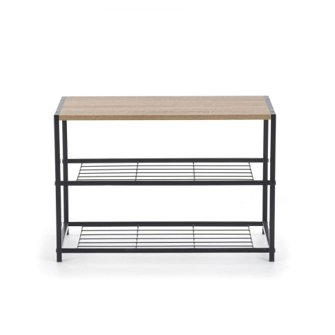 Halmar stojak na buty NARVIK ST1 stal czarny / dąb sonoma MDF laminat 63x30 Halmar stojak na buty NARVIK ST1 stal czarny / dąb sonoma MDF laminat 63x30