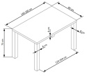 Halmar RONALD stół prostoktny biały MDF lakierowany rozkładany 140÷180x80 Halmar RONALD stół prostoktny biały MDF lakierowany rozkładany 140÷180x80
