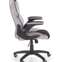 Halmar SONIC fotel obrotowy gabinetowy czarny / j. popiel tkanina mechanizm TILT gamingowy krzesło do biurka Gamingowe