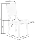 Halmar SORBUS krzesło, tapicerka - popielaty, nogi - grafitowe, materiał: drewno lite bukowe / tkanina Halmar SORBUS krzesło, tapicerka - popielaty, nogi - grafitowe, materiał: drewno lite bukowe / tkanina