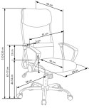 FOTEL PRACOWNICZY TILT NA KÓŁKACH OBROTOWY VIRE Halmar POPIEL TKANINA SIATKA FOTEL PRACOWNICZY TILT NA KÓŁKACH OBROTOWY VIRE Halmar POPIEL TKANINA SIATKA