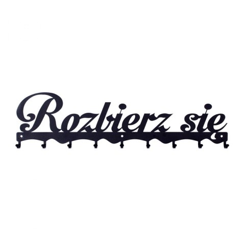 Intesi Wieszak ścienny Rozbierz się czarny mat stalowy malowany na ubrania do przedpokoju holu recepcji Intesi Wieszak ścienny Rozbierz się czarny mat stalowy malowany na ubrania do przedpokoju holu recepcji