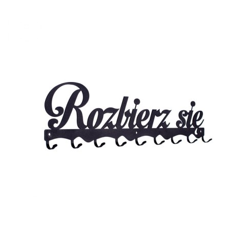 Intesi Wieszak ścienny Rozbierz się czarny mat stalowy malowany na ubrania do przedpokoju holu recepcji Intesi Wieszak ścienny Rozbierz się czarny mat stalowy malowany na ubrania do przedpokoju holu recepcji