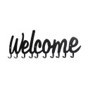 WIESZAK ŚCIENNY Welcome Intesi CZARNY mat STAL MALOWANA do recepcji holu przedpokoju WIESZAK ŚCIENNY Welcome Intesi CZARNY mat STAL MALOWANA do recepcji holu przedpokoju