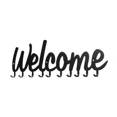 WIESZAK ŚCIENNY Welcome Intesi CZARNY mat STAL MALOWANA do recepcji holu przedpokoju WIESZAK ŚCIENNY Welcome Intesi CZARNY mat STAL MALOWANA do recepcji holu przedpokoju