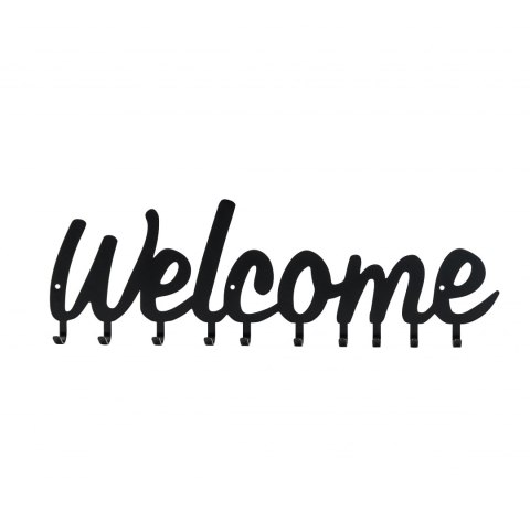 WIESZAK ŚCIENNY Welcome Intesi CZARNY mat STAL MALOWANA do recepcji holu przedpokoju WIESZAK ŚCIENNY Welcome Intesi CZARNY mat STAL MALOWANA do recepcji holu przedpokoju