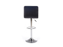 Halmar H29 hoker czarny/chrom ekoskóra/stal chromowana Halmar H29 hoker czarny/chrom ekoskóra/stal chromowana
