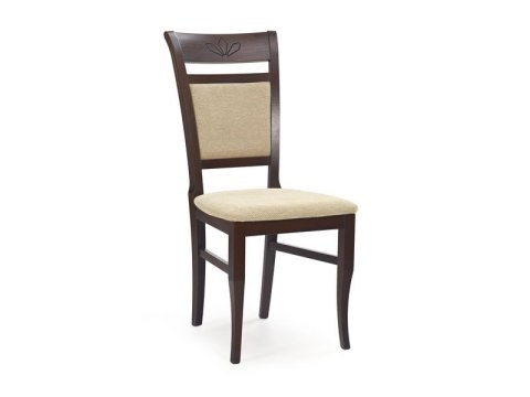 Halmar JAKUB krzesło ciemny orzech / tap: Torent Beige Halmar JAKUB krzesło ciemny orzech / tap: Torent Beige