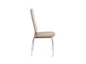 Halmar K3 krzesło chrom/cappuccino materiał: stal chromowana / ekoskóra