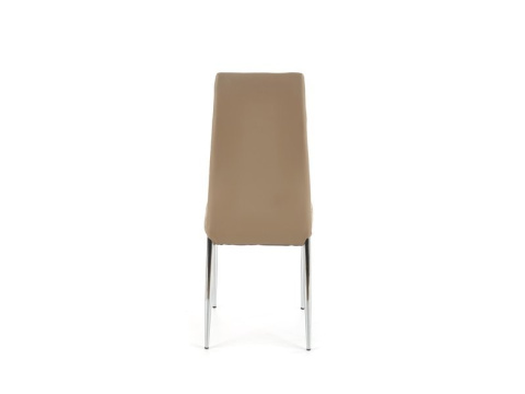 Halmar K70C new krzesło ciemny beż ekoskóra nogi chrom Halmar K70C new krzesło ciemny beż ekoskóra nogi chrom