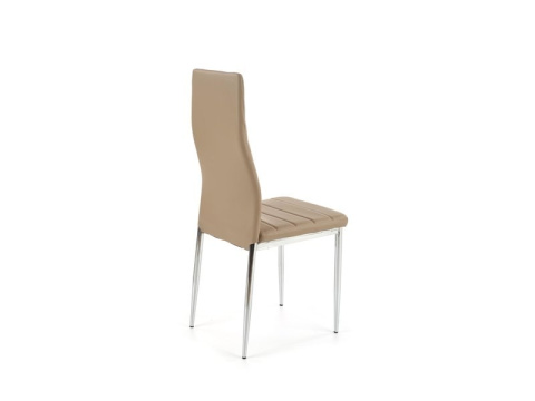 Halmar K70C new krzesło ciemny beż ekoskóra nogi chrom Halmar K70C new krzesło ciemny beż ekoskóra nogi chrom