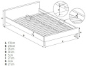 ŁÓŻKO DWUOSOBOWE Z SZUFLADĄ MERIDA 160x200 JASNY POPIEL tkanina lite drewno NATURALNY HALMAR ŁÓŻKO DWUOSOBOWE Z SZUFLADĄ MERIDA 160x200 JASNY POPIEL tkanina lite drewno NATURALNY HALMAR