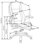 Halmar SATURN fotel obrotowy gabinetowy czarny biały ekoskóra TILT Halmar SATURN fotel obrotowy gabinetowy czarny biały ekoskóra TILT