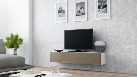 Halmar VIGO RTV 140 BIAŁY MAT/ LATTE POŁ Halmar VIGO RTV 140 BIAŁY MAT/ LATTE POŁ