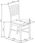 Halmar GERARD3 BIS krzesło olcha / INARI 28 Halmar GERARD3 BIS krzesło olcha / INARI 28