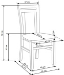 Halmar HUBERT8 krzesło dąb miodowy / tap: Inari 91 materiał: drewno lite bukowe / tkanina,