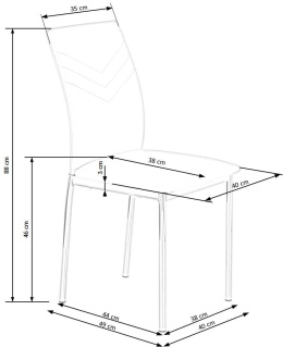 Halmar K137 krzesło Beżowy ekoskóra stelaż stal Chrom materiał: stal chromowana / ekoskóra