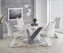 Halmar K291 krzesło do jadalni biały, materiał: ekoskóra / stal