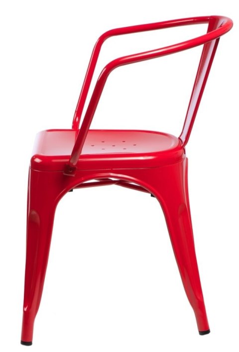 D2.DESIGN Krzesło Paris Arms metalowe czerwone inspirowane Tolix, można sztaplować D2.DESIGN Krzesło Paris Arms metalowe czerwone inspirowane Tolix, można sztaplować