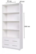 REGAŁ otwarty Z SZUFLADAMI LIMA REG3 Halmar BIAŁY połysk PŁYTA laminowana obrzeża ABS REGAŁ otwarty Z SZUFLADAMI LIMA REG3 Halmar BIAŁY połysk PŁYTA laminowana obrzeża ABS
