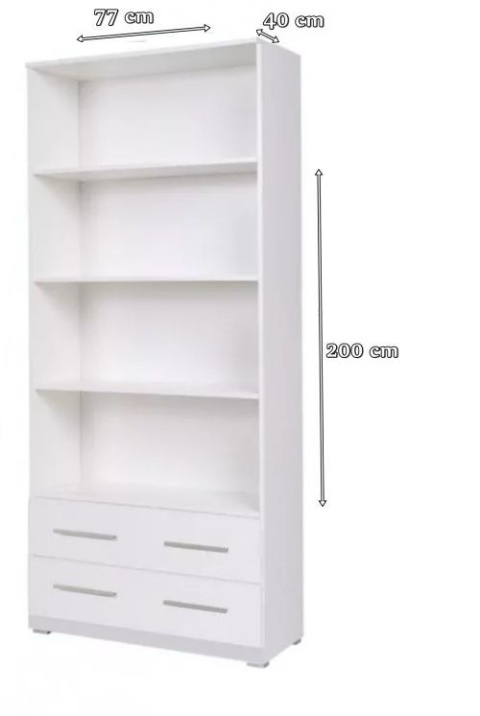 REGAŁ otwarty Z SZUFLADAMI LIMA REG3 Halmar BIAŁY połysk PŁYTA laminowana obrzeża ABS REGAŁ otwarty Z SZUFLADAMI LIMA REG3 Halmar BIAŁY połysk PŁYTA laminowana obrzeża ABS