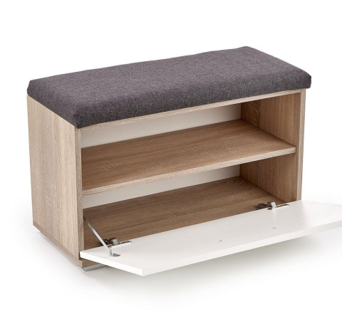 Halmar LIMA ST2 szafka na buty MDF laminat obrzeża ABS połysk biały/dąb sonoma Halmar LIMA ST2 szafka na buty MDF laminat obrzeża ABS połysk biały/dąb sonoma