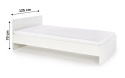 HALMAR łóżko LIMA 120 biały MDF laminat, ABS obrzeża HALMAR łóżko LIMA 120 biały MDF laminat, ABS obrzeża