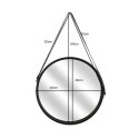 Intesi Lustro okrągłe Runa 40cm czarne Intesi Lustro okrągłe Runa 40cm czarne