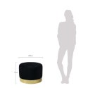Intesi Pufa Delice Velvet S czarna Intesi Pufa Delice Velvet S czarna