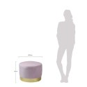 Intesi Pufa Delice Velvet S różowa Intesi Pufa Delice Velvet S różowa