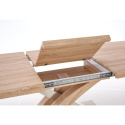 Halmar SANDOR 3 stół rozkładany, blat MDF laminat - dąb złoty, nogi - dąb złoty / czarny stal malowana 160-220x90 Halmar SANDOR 3 stół rozkładany, blat MDF laminat - dąb złoty, nogi - dąb złoty / czarny stal malowana 160-220x90