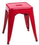 STOŁEK TABORET Paris CZERWONY inspirowany Tolix D2.DESIGN METALOWY Z PRAKTYCZNYM UCHWYTEM STOŁEK TABORET Paris CZERWONY inspirowany Tolix D2.DESIGN METALOWY Z PRAKTYCZNYM UCHWYTEM