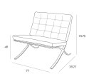 D2.DESIGN Fotel BA1 czarna eko skóra D2.DESIGN Fotel BA1 czarna eko skóra