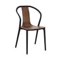 KRZESŁO BELLA Z PODŁOKIETNIKAMI D2.DESIGN STELAŻ TWORZYWO CZARNE SIEDZISKO I OPARCIE DREWNO ORZECH LEKKIE I WYGODNE KRZESŁO BELLA Z PODŁOKIETNIKAMI D2.DESIGN STELAŻ TWORZYWO CZARNE SIEDZISKO I OPARCIE DREWNO ORZECH LEKKIE I WYGODNE
