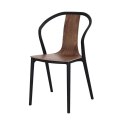 KRZESŁO BELLA Z PODŁOKIETNIKAMI D2.DESIGN STELAŻ TWORZYWO CZARNE SIEDZISKO I OPARCIE DREWNO ORZECH LEKKIE I WYGODNE KRZESŁO BELLA Z PODŁOKIETNIKAMI D2.DESIGN STELAŻ TWORZYWO CZARNE SIEDZISKO I OPARCIE DREWNO ORZECH LEKKIE I WYGODNE