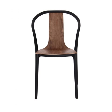 KRZESŁO BELLA Z PODŁOKIETNIKAMI D2.DESIGN STELAŻ TWORZYWO CZARNE SIEDZISKO I OPARCIE DREWNO ORZECH LEKKIE I WYGODNE KRZESŁO BELLA Z PODŁOKIETNIKAMI D2.DESIGN STELAŻ TWORZYWO CZARNE SIEDZISKO I OPARCIE DREWNO ORZECH LEKKIE I WYGODNE
