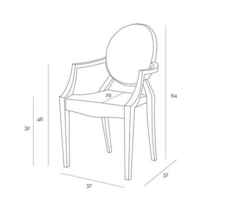 D2.DESIGN Krzesło dziecięce Royal Jr. żółty transparent D2.DESIGN Krzesło dziecięce Royal Jr. żółty transparent