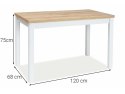 SIGNAL STÓŁ ADAM PŁYTA LAMINOWANA DĄB SONOMA / MDF BIAŁY MAT 120x68 SIGNAL STÓŁ ADAM PŁYTA LAMINOWANA DĄB SONOMA / MDF BIAŁY MAT 120x68