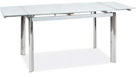 STÓŁ ROZKŁADANY GD020 BIAŁY / CHROM 120(180)x80 SIGNAL BLAT SZKŁO HARTOWANE STELAŻ METAL CHROMOWANY PROSTOKĄTNY STÓŁ ROZKŁADANY GD020 BIAŁY / CHROM 120(180)x80 SIGNAL BLAT SZKŁO HARTOWANE STELAŻ METAL CHROMOWANY PROSTOKĄTNY