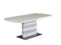 SIGNAL STÓŁ GUCCI SZKŁO HARTOWANE + MDF BIAŁY / MDF + STAL SZCZOTKOWANA BIAŁY LAKIER140(200)X85 SIGNAL STÓŁ GUCCI SZKŁO HARTOWANE + MDF BIAŁY / MDF + STAL SZCZOTKOWANA BIAŁY LAKIER140(200)X85
